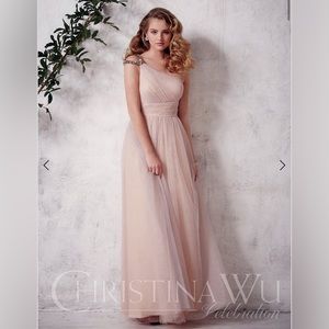 Christina Wu Celebrations #22646 - size 12 - color Royal/Capri/Clear.